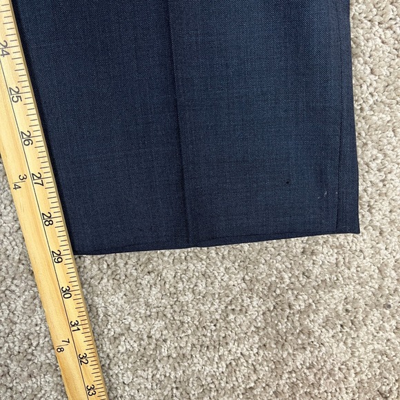 Chaps Pants Mens 38x29 Navy Blue Straight Leg Stretch Waistband Flat Front EUC - Picture 7 of 9